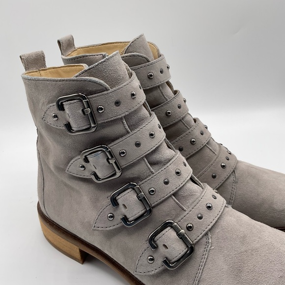 Paul Green Gray Suede Buckle Bootie~Size 7 (UK 4.5)~Made in Austria~NWOB - Picture 4 of 6